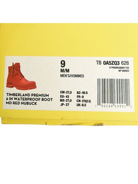 TIMBERLAND x BEE LINE Medium Red Nubuck 6\